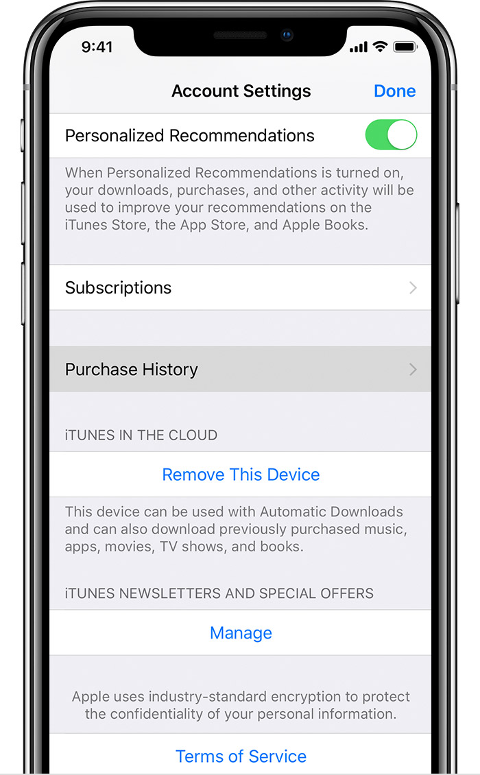 how to delete purchase history on app store